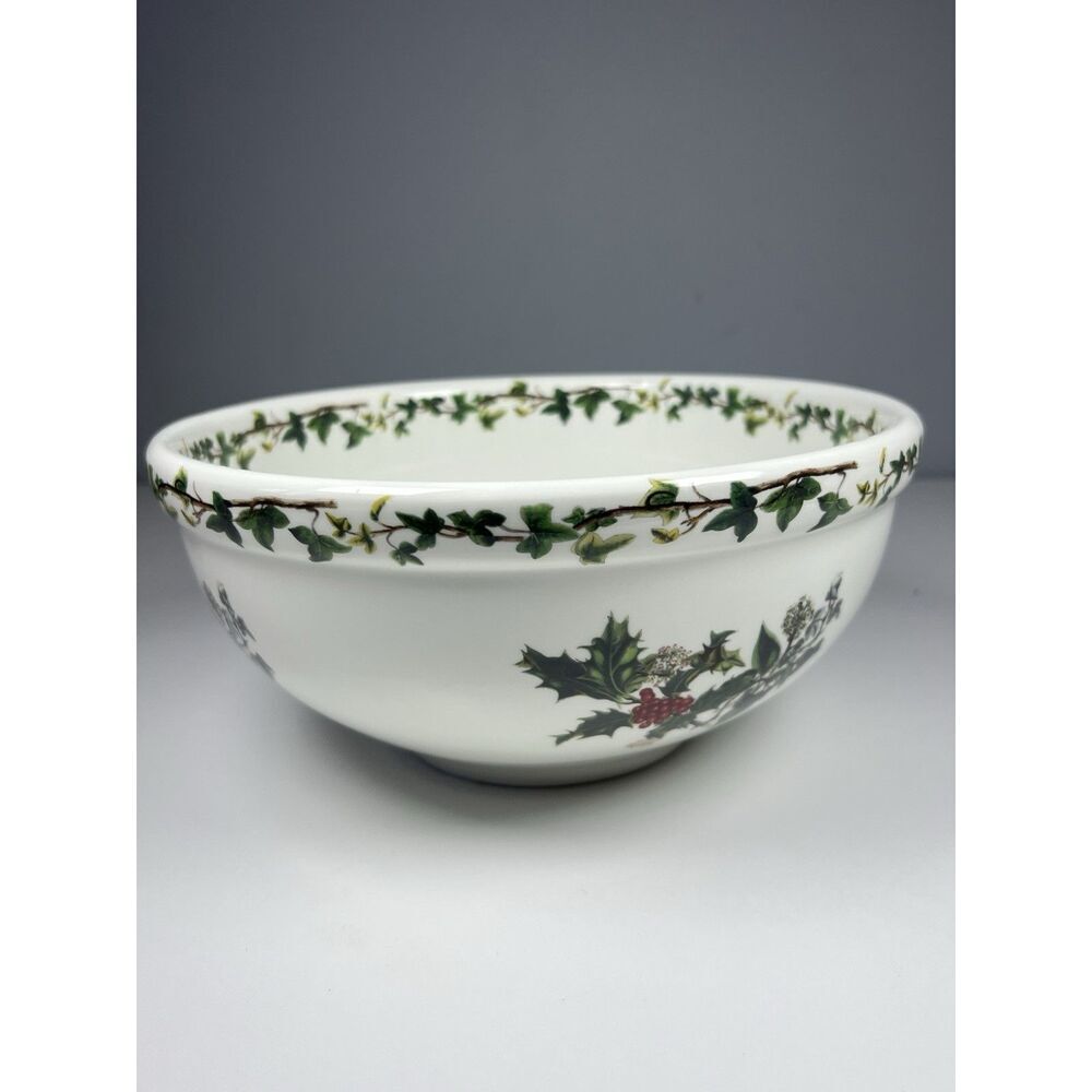 Portmeirion The HOLLY AND THE IVY Serving Bowl 9” Anwyl Cooper Willis Botanical - Picture 4 of 9